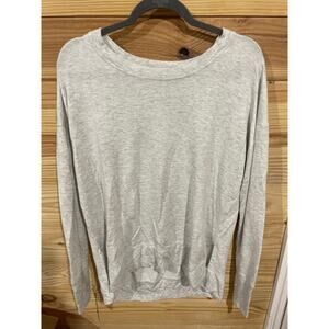 Athleta Coaster Luxe Gray Modal Lycra Hi/Low Hem Sweatshirt, M